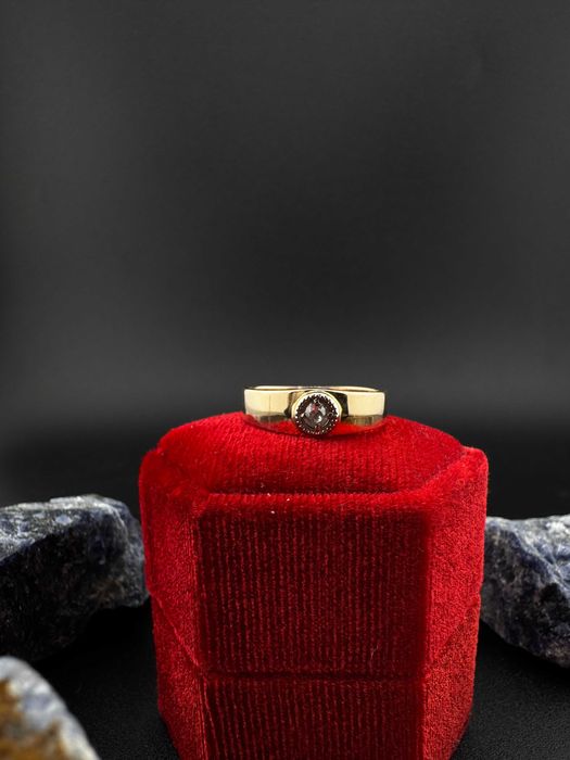 Złoty Pierścionek Masywny z Cyrkonią | JAK NOWY | 585 | 3.55g