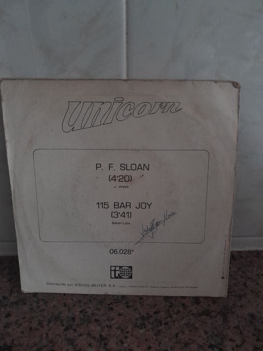 Vinil single unicorn P.F.Sloan 115 Bar Joy