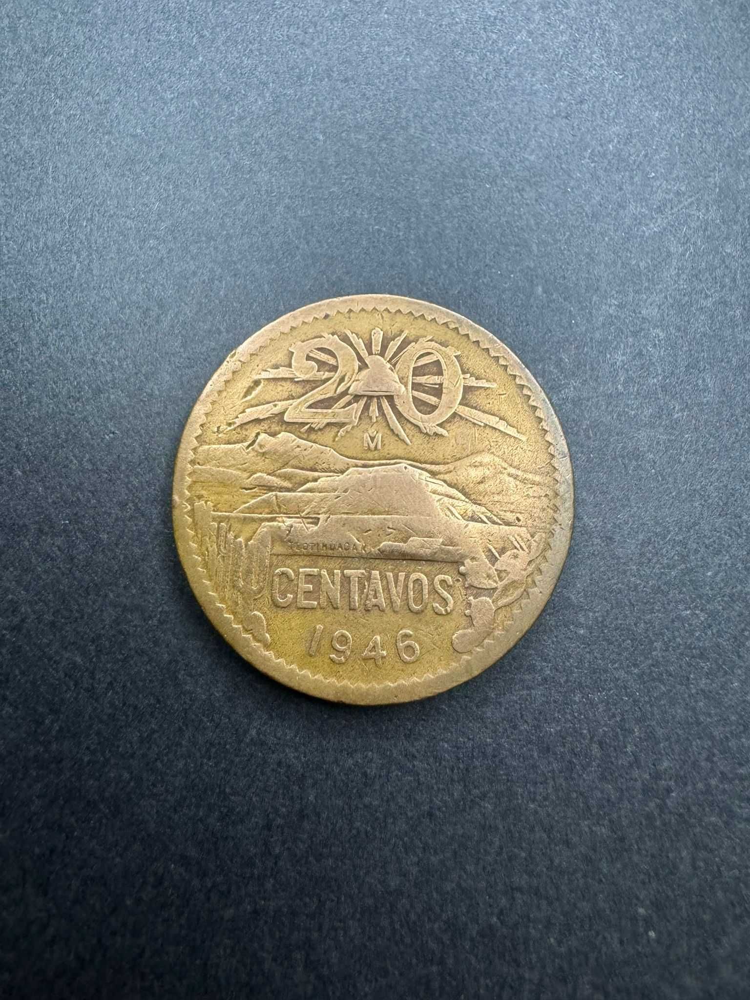 Moneta 20 centavos meksyk 1946