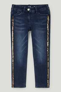 Spodnie Skiny jeans ocieplane r.140
