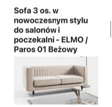 Sofa beżowa szeroka