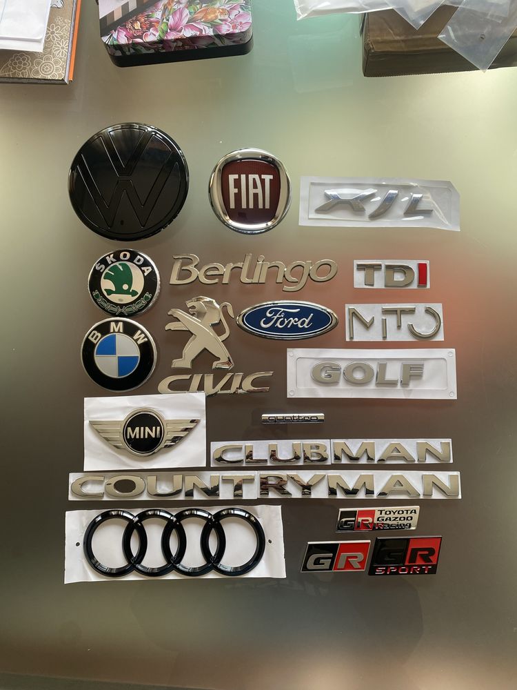 Simbolo Letras Audi Volkswagen Bmw Honda GTi Fiat Renault Peugeot Ford