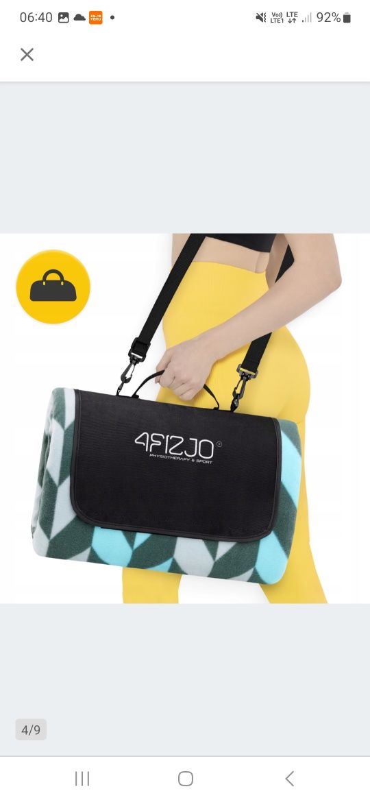 Koc piknikowy mata izolującą 2x2 wodoodporna