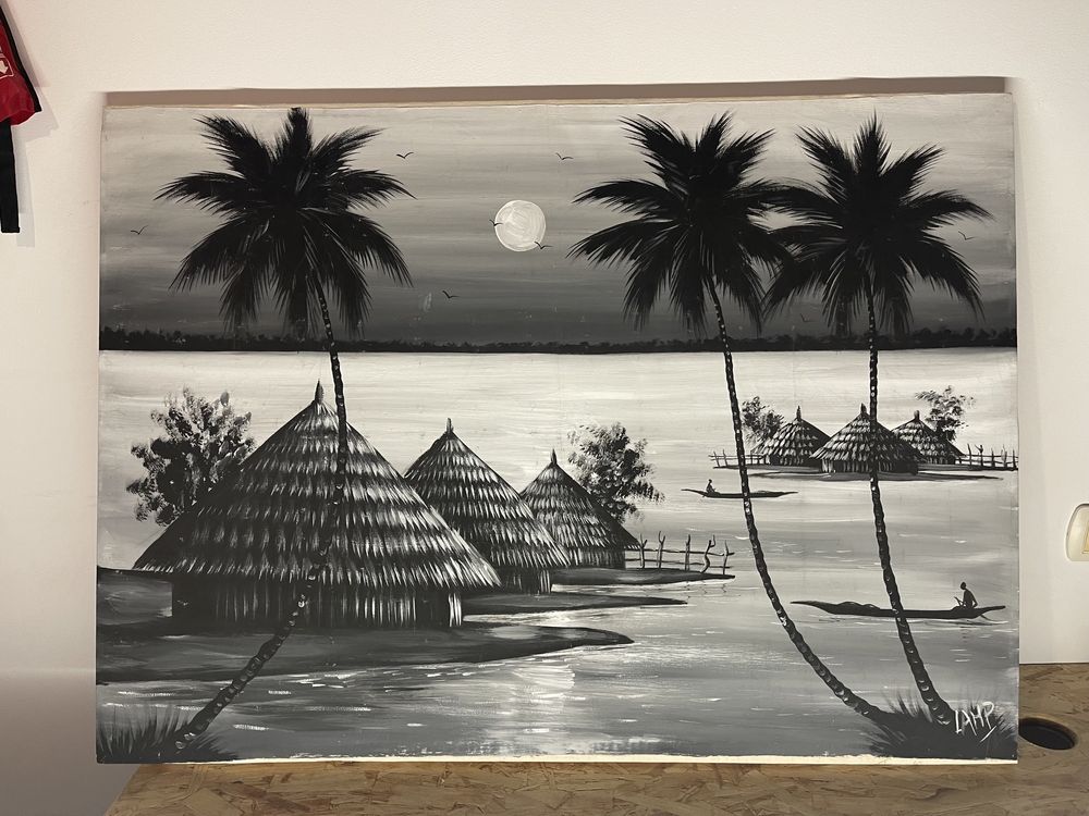 Tela pintada á mão - São tomé