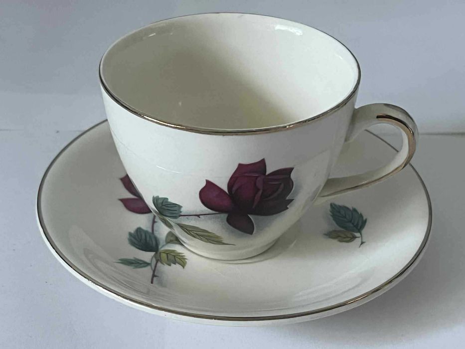 Filiżanka duo porcelanowa róża Alfred Meakin angielska porcelana