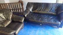 Komplet mebli skórzanych sofa fotel.