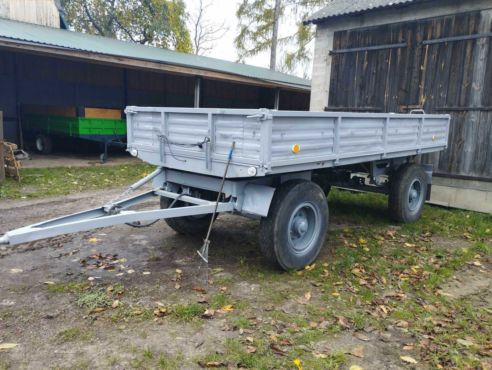 Przyczepa rolnicza jedno 2 osiowa