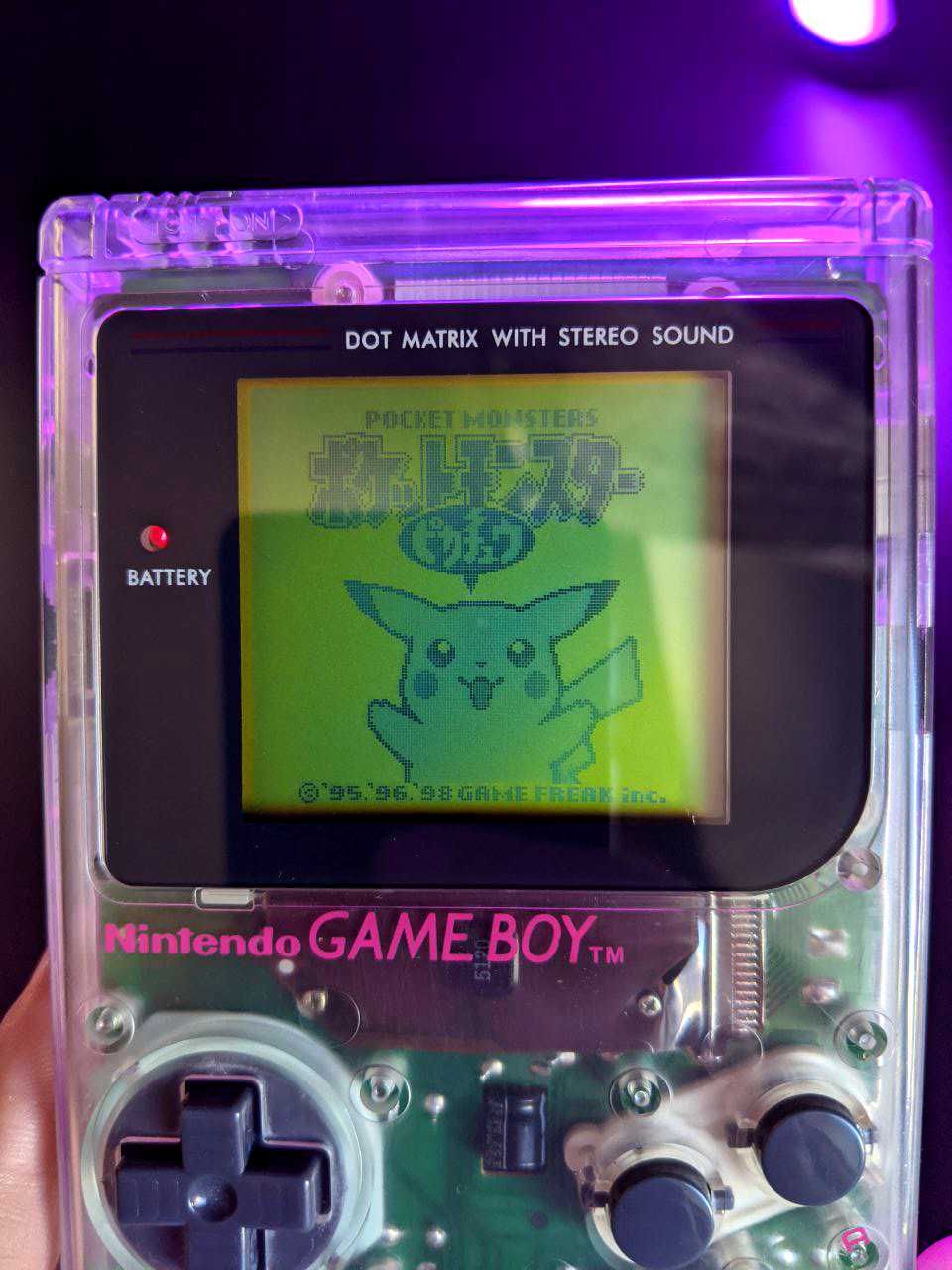 Nintendo Game Boy Classic DMG-01 transparent