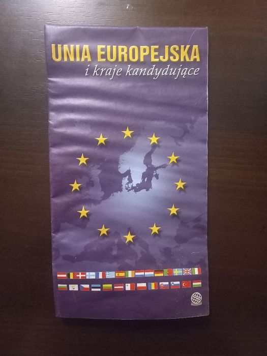 Mapa rozkladana Unia Europejska i kraje kandydujące