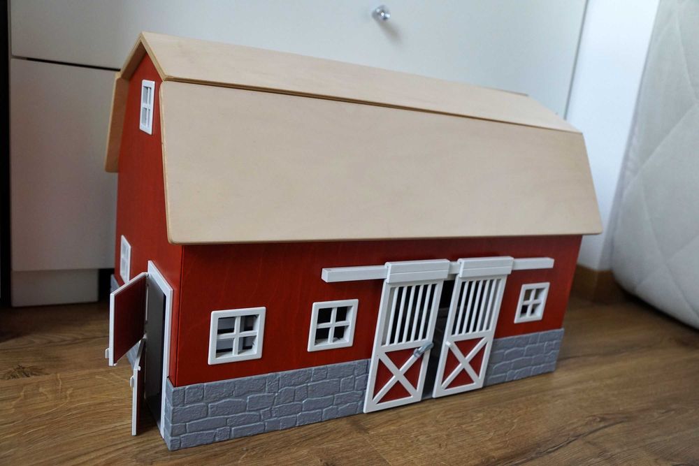Drewniana Schleich Stajnia W Stylu Amerykańskim 42028 z 2007 r. unikat