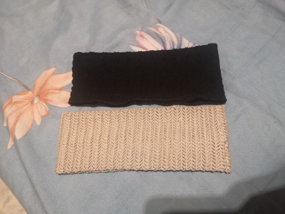 Opaski na głowę czarna i beżowa