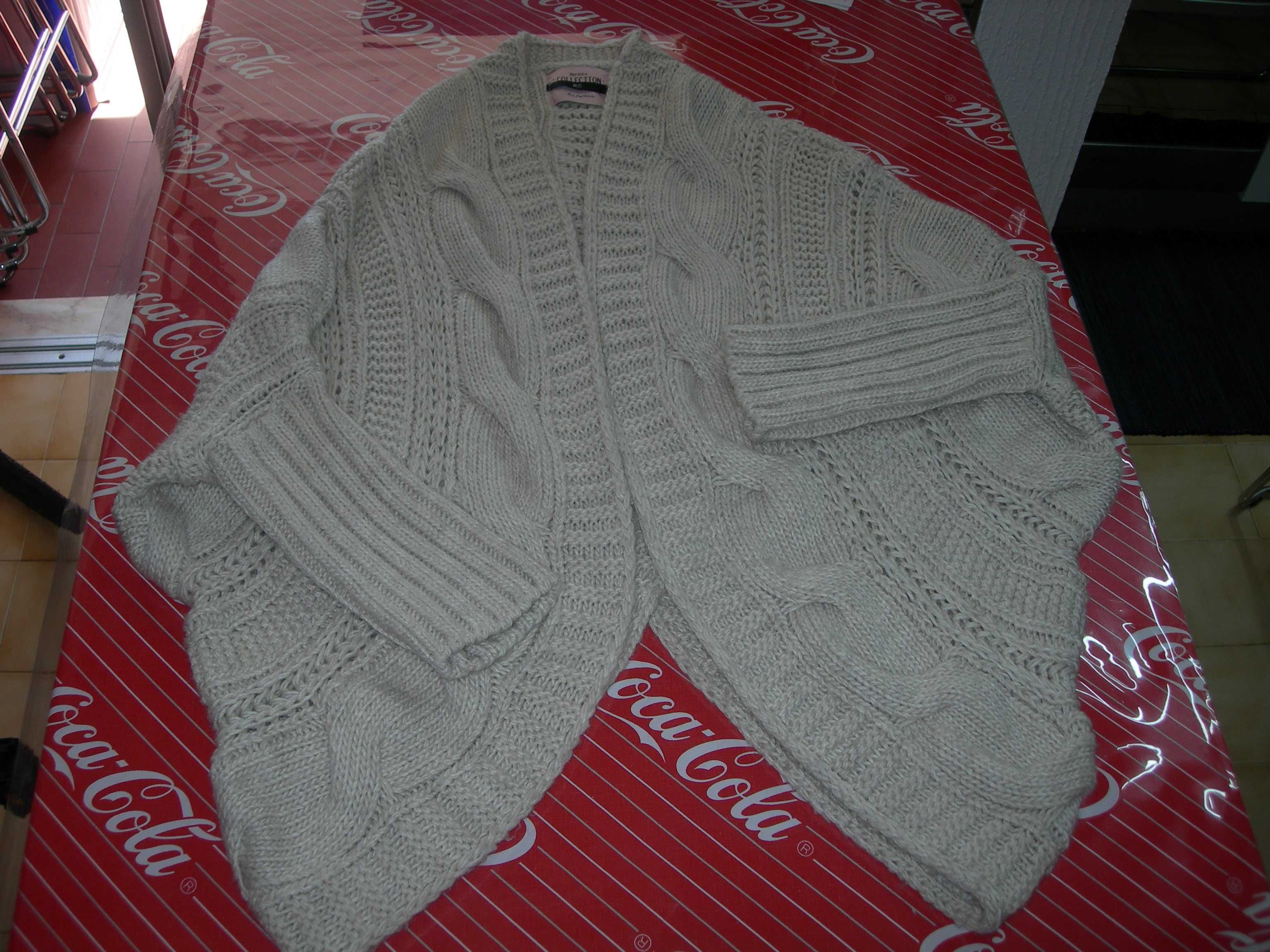 Casaco malha creme
