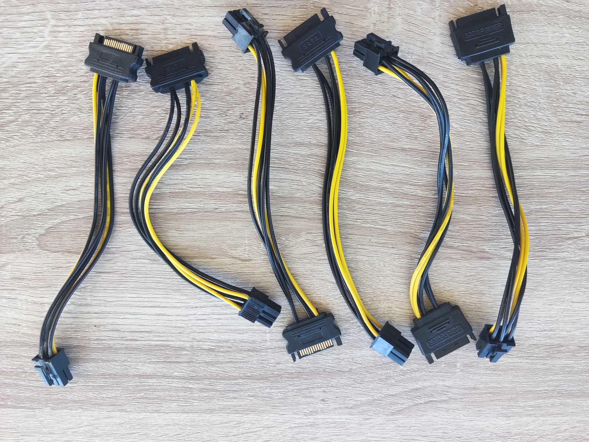 Cabo Splitter PCI-e e Cabo adaptador de alimentação SATA