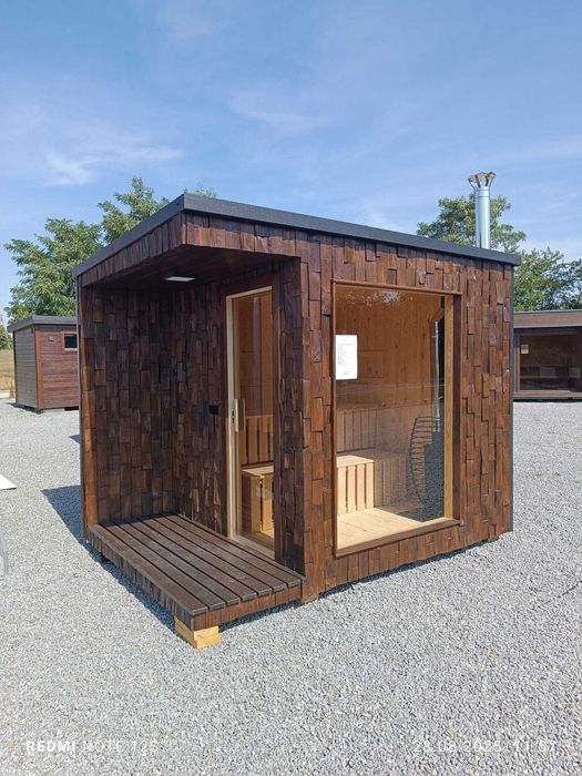 Sauna ogrodowa z werandą opalana drewnem Dostawa Cała Polska