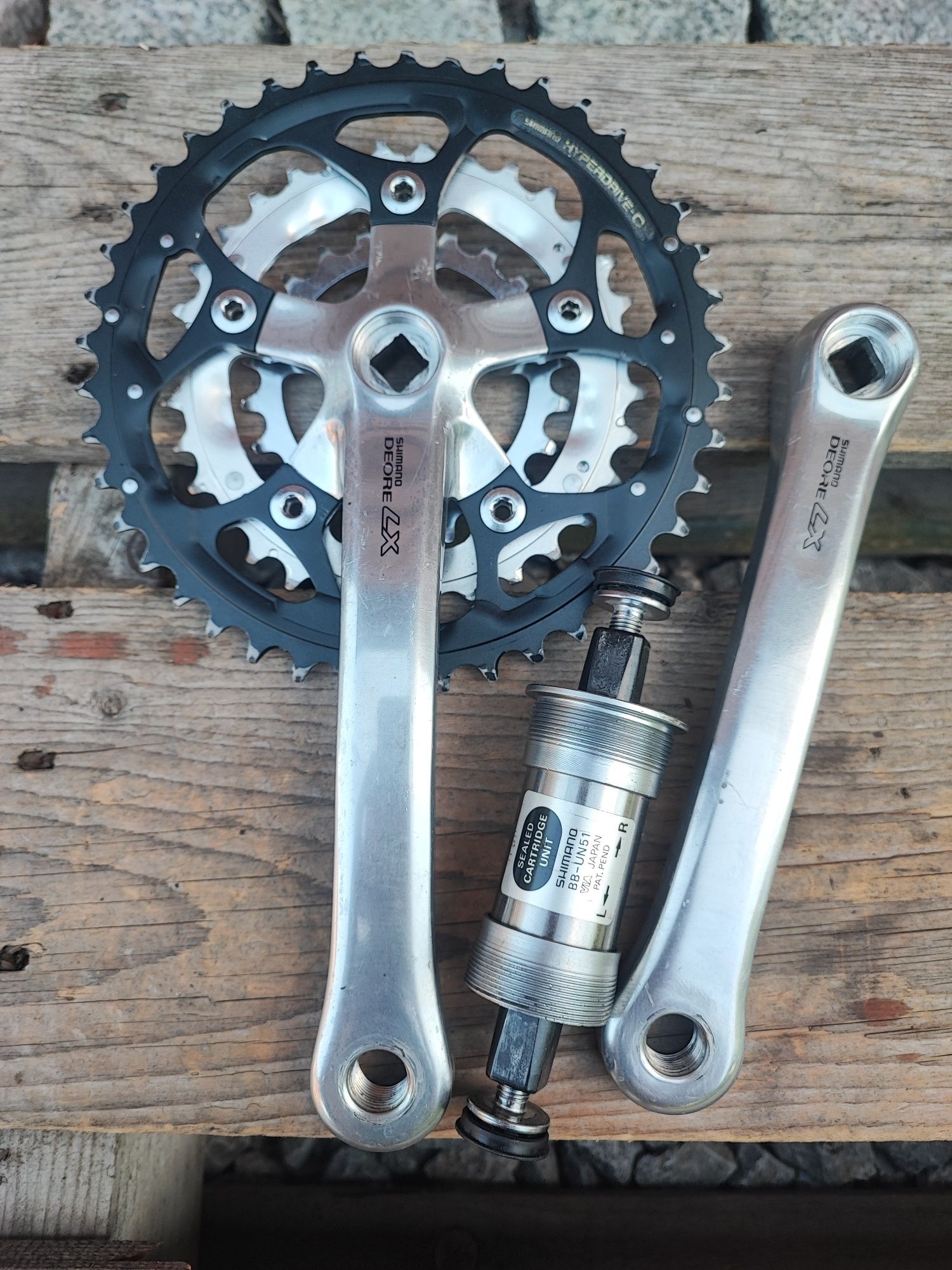 Korba rowerowa Shimano Deore LX M563 175mm UN51 Retro MTB