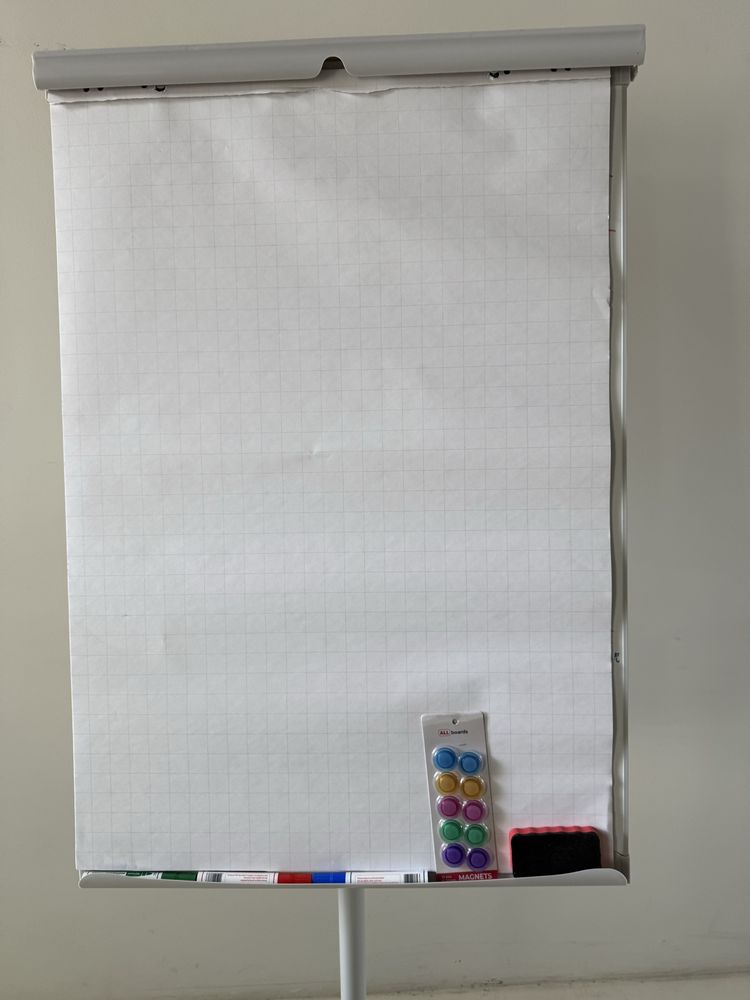 Flipchart na kółkach, tablica biurowa