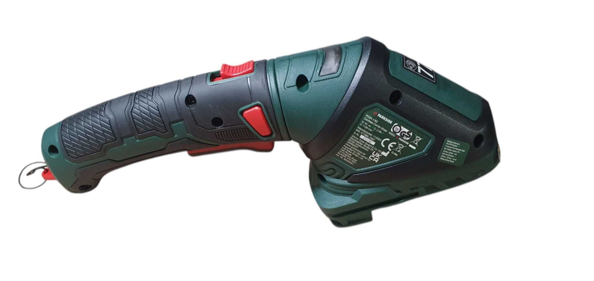 Nożyce elektryczne akumulatorowe Parkside 120 cm 4 V