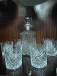 Garrafa+copos de cristal