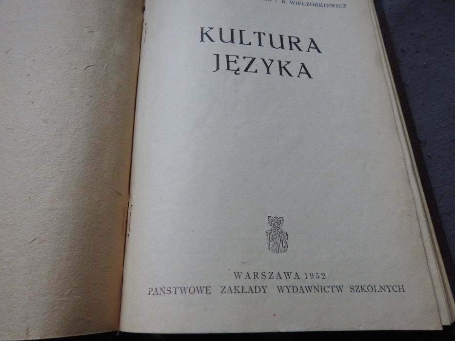 Kultura języka Dobosiewicz Tokarski Wieczorkiewicz 1952 antyk