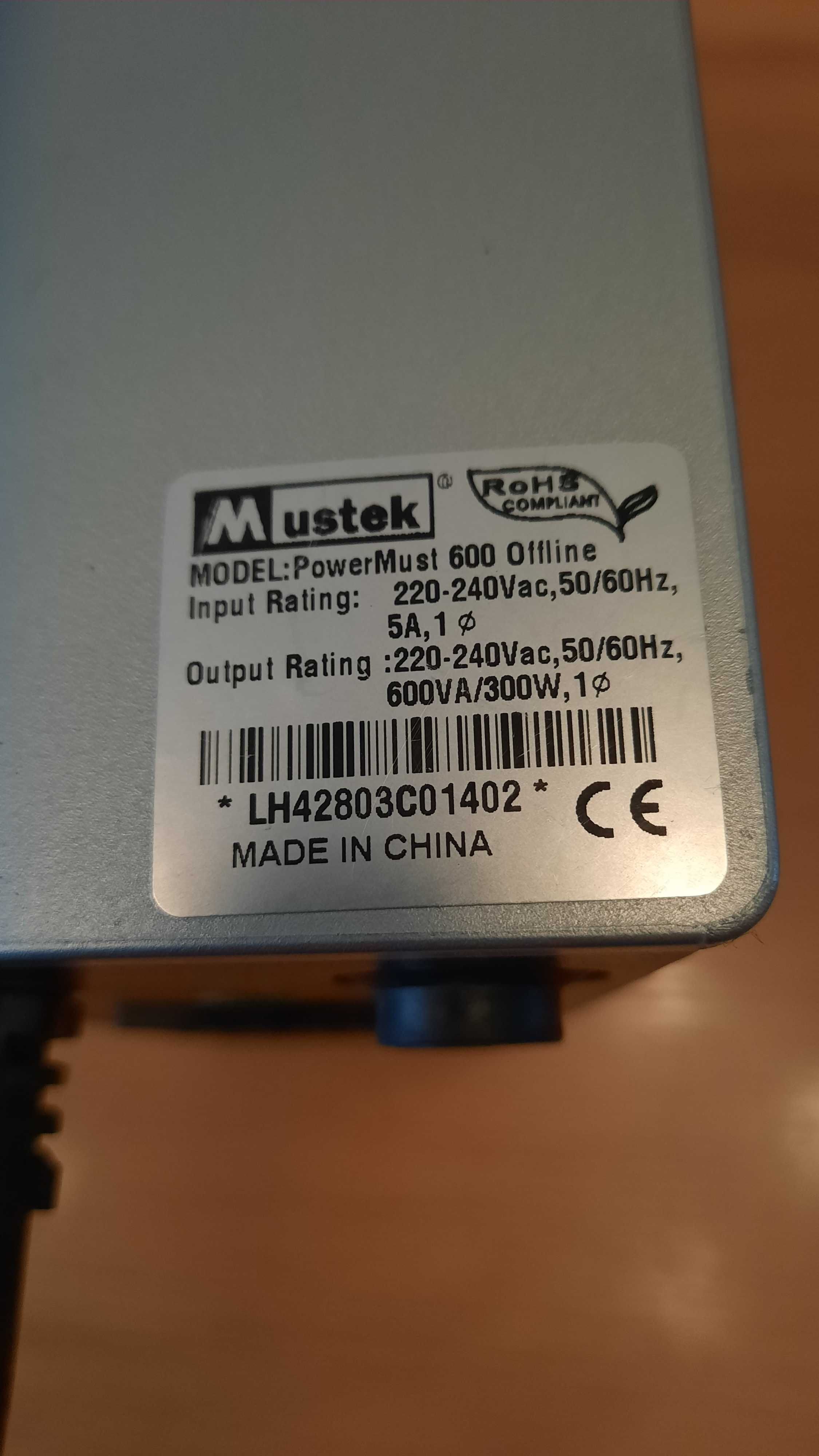 Бесперебойник Mustek PowerMust 600 offline ИБП