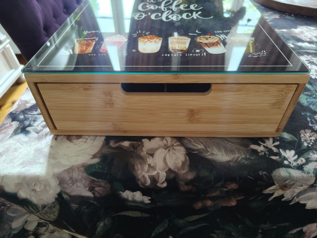 Pudełko skrzynka szuflada na herbatę