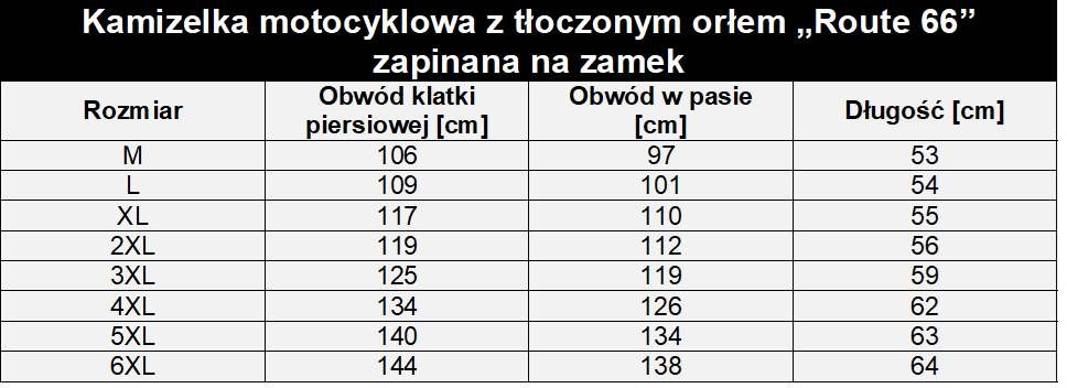 Ładna kamizelka skóra bydlęca Motocyklowa na Zamek ROUTE66 Rozmiar L