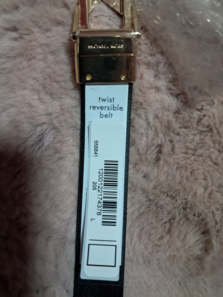 Michael Kors pasek twist belt dwustronny logowany monogram skórzany re