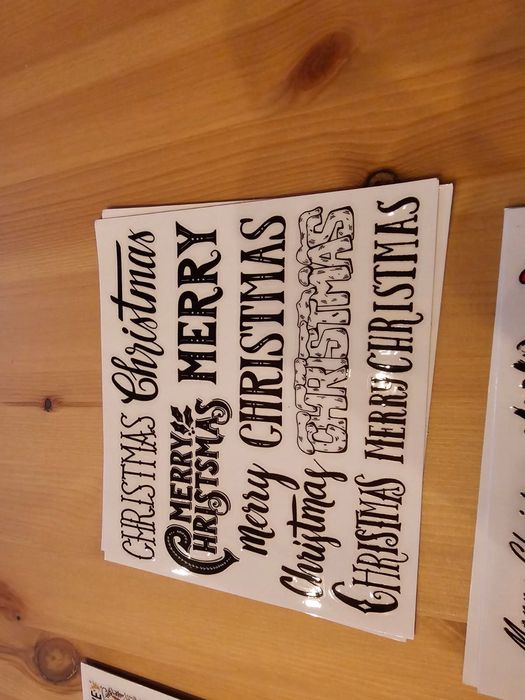 naklejki Złote choinki Bałwanki świąteczne wesołych świat na prezenty