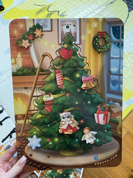 Складанка ялинка сортер розвиваючі іграшки ukr_bbees пазли