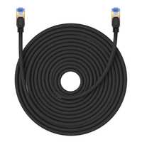 Baseus szybki kabel internetowy RJ45 cat.7 10Gbps 25m pleciony czarny