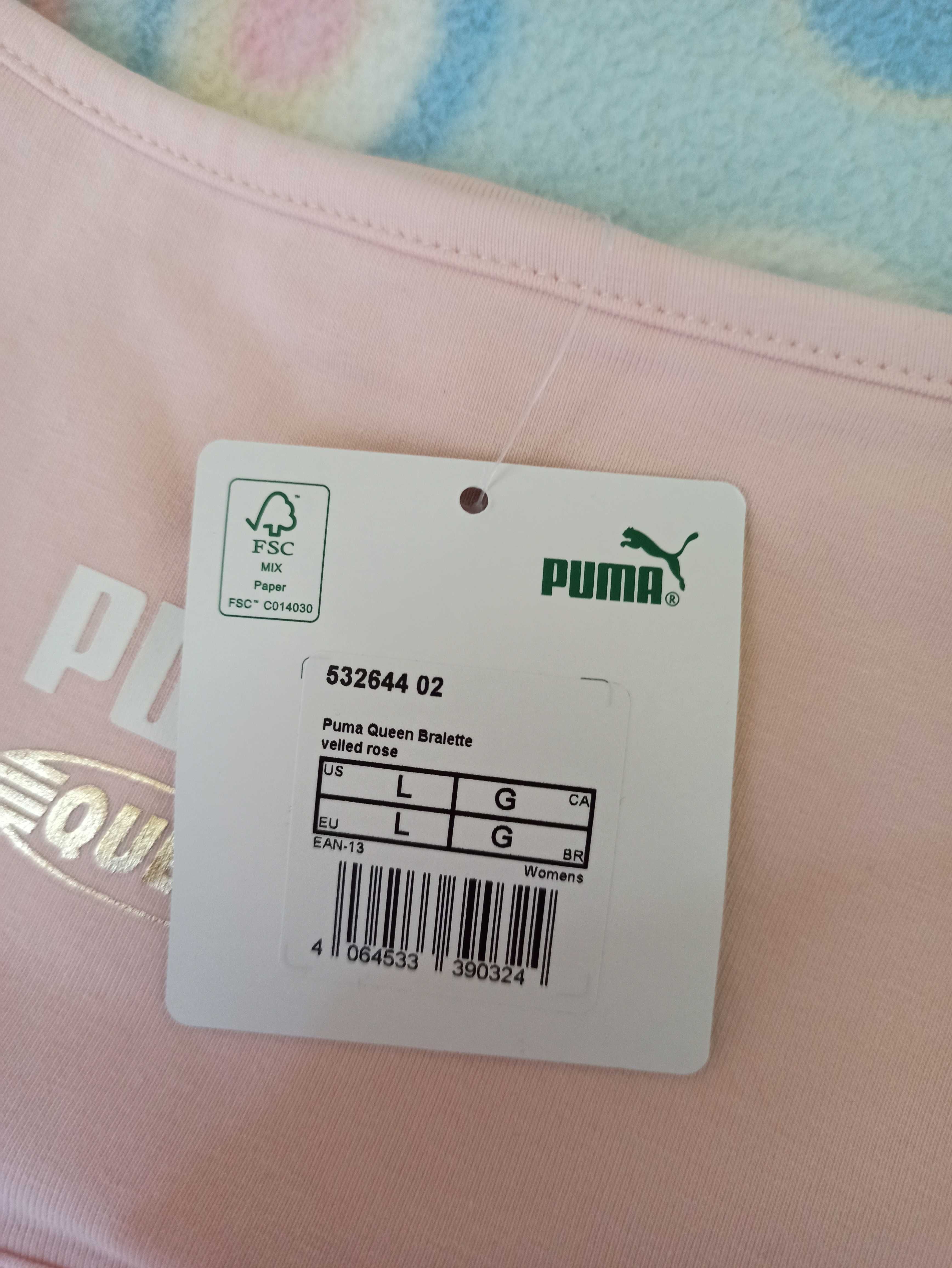 PUMA Queen – Usztywniana braletka w kolorze pastelowego różu , L