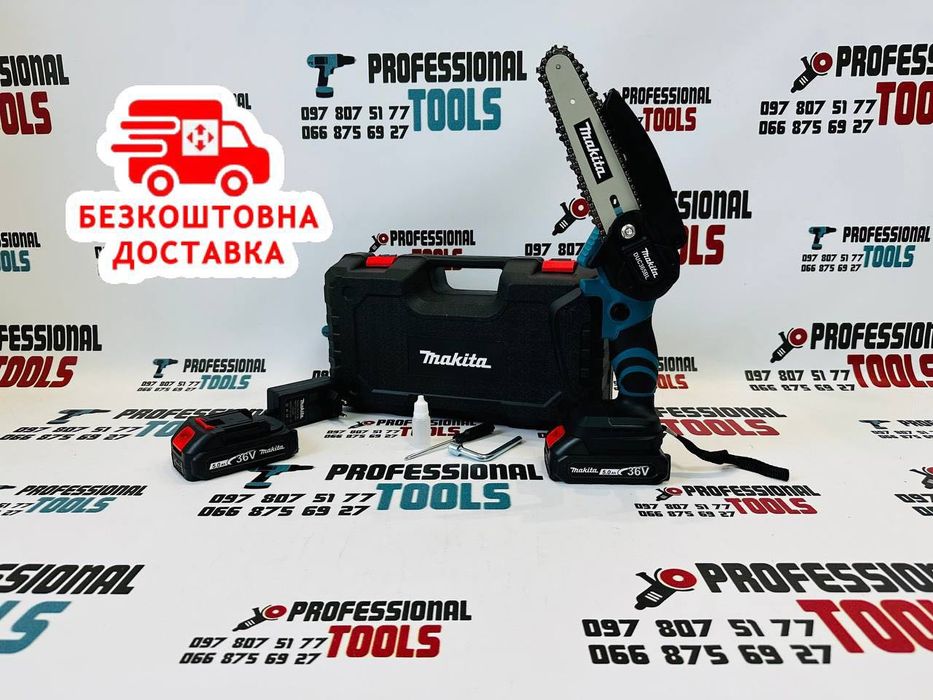 Аккумуляторная Міні пила Makita DUC365 36V-5A Сучкорез Шина 15см