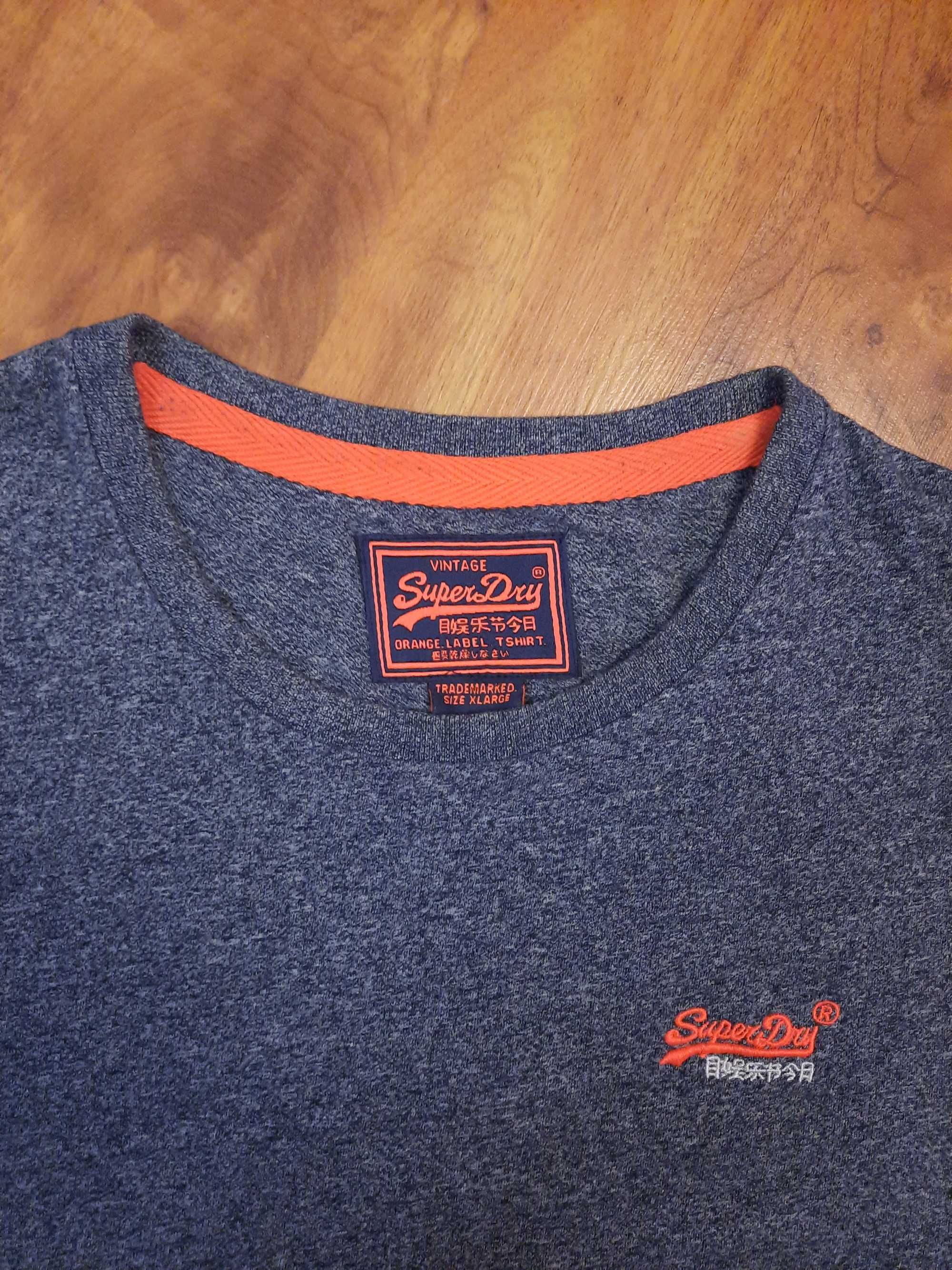 Koszulka szara bawełniana tshirt Superdry rozmiar XL