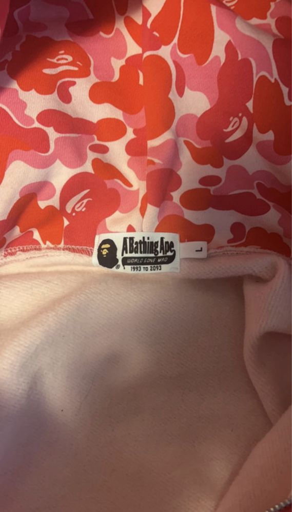 Bluza bape shark pink