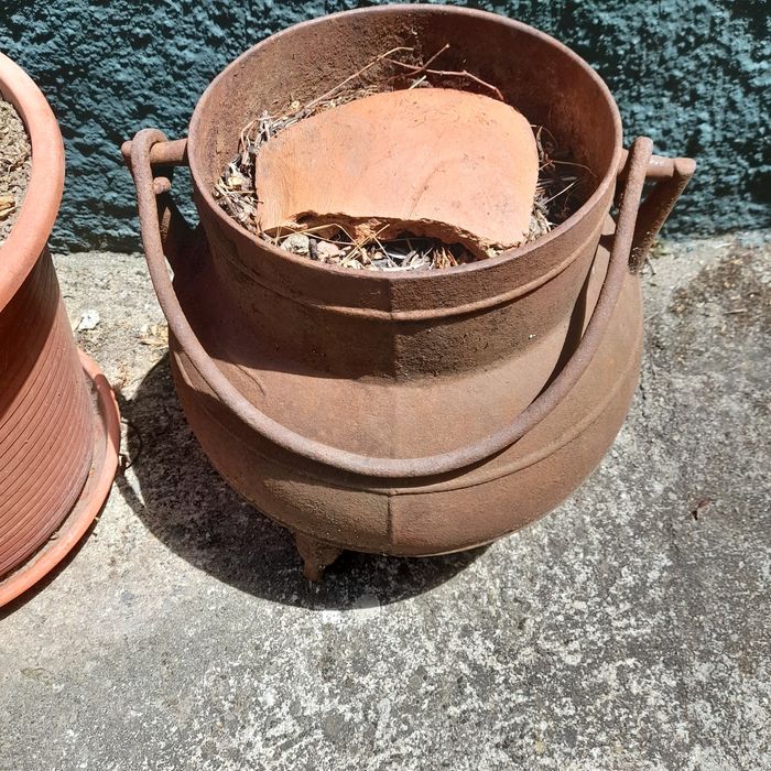 Potes barro panelas ferro vintage