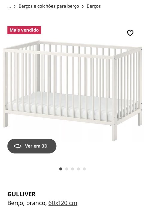 berço com colchão, lençol de oferta