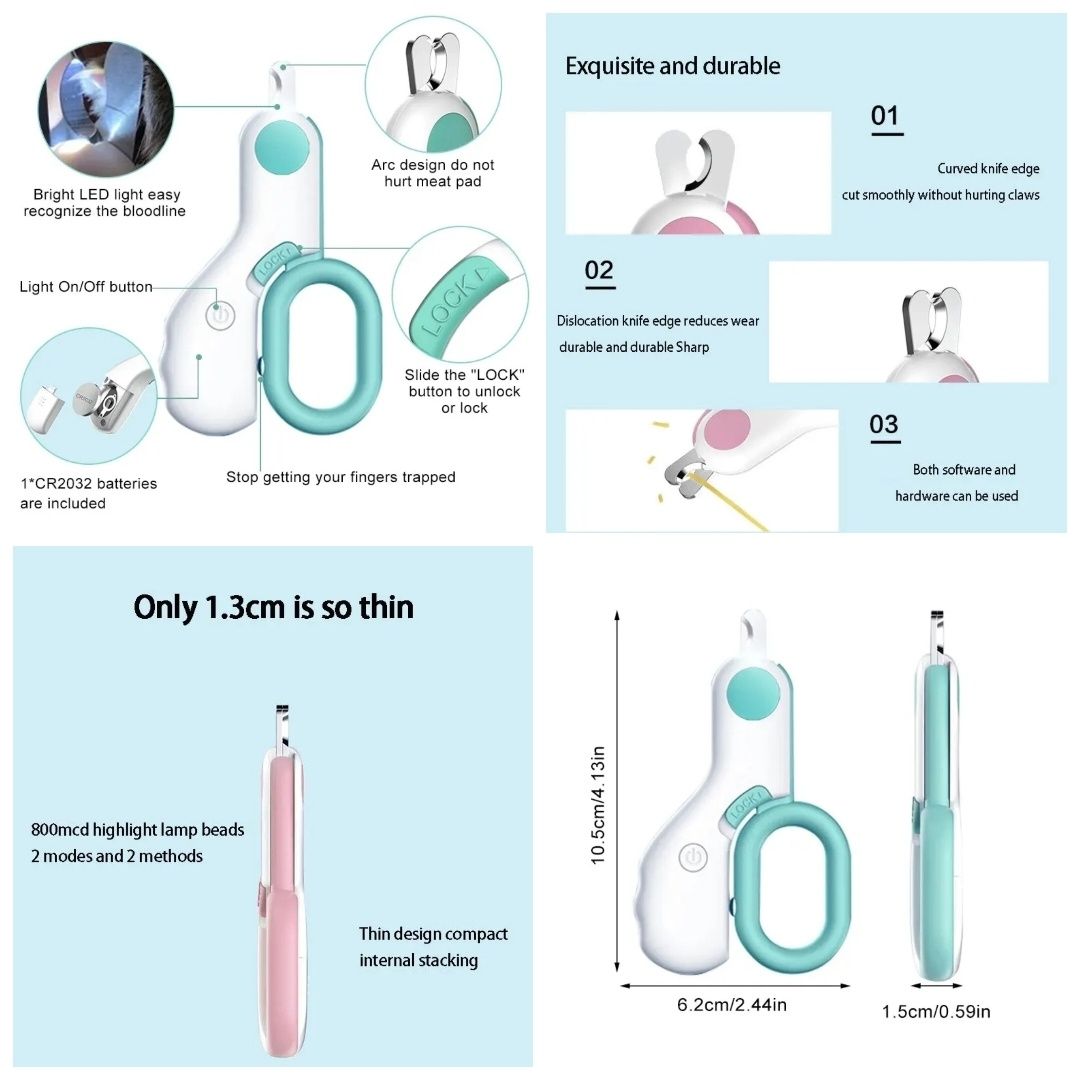 Професійні кусачки/кігтерез для стрижки/обрізання кігтів собак/котів