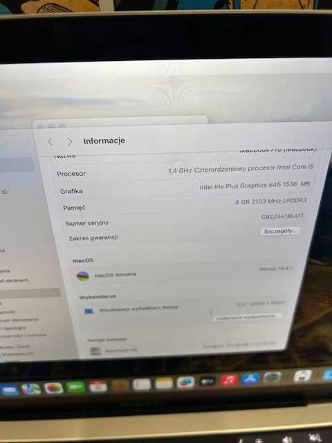 MacBook Pro 13 A2159 i5/8gb/128gb Touch Bar Szczecin Ufogames