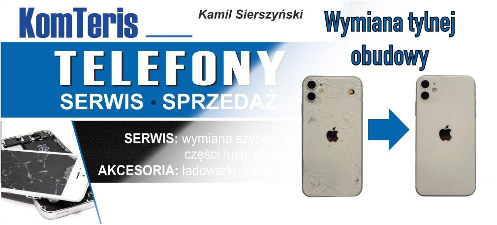 iphone 11 pro Wymiana tylnej klapki obudowy.  Montaż w cenie