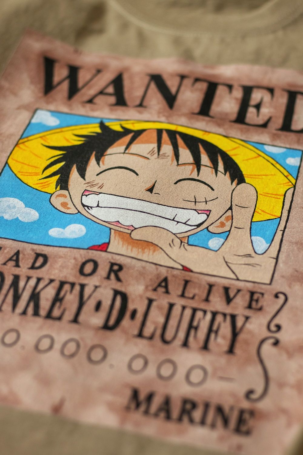 Футболка з ручним розписом Манкі Д Луффі Ван піс, Luffy One piece