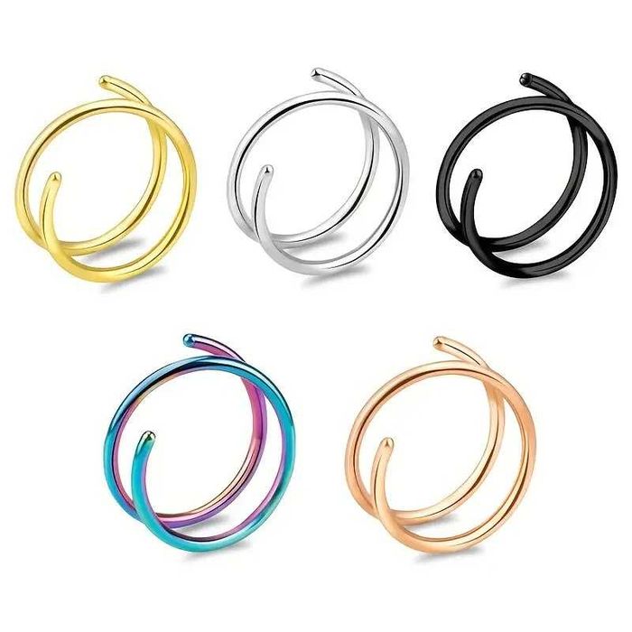 Пірсинг | Подвійне Кільце | Спіральне Кільце | 8мм х 0.8мм