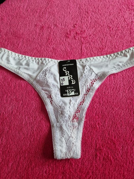 Stryngi damskie rozmiar XL kolor biały produkt nowy z metką