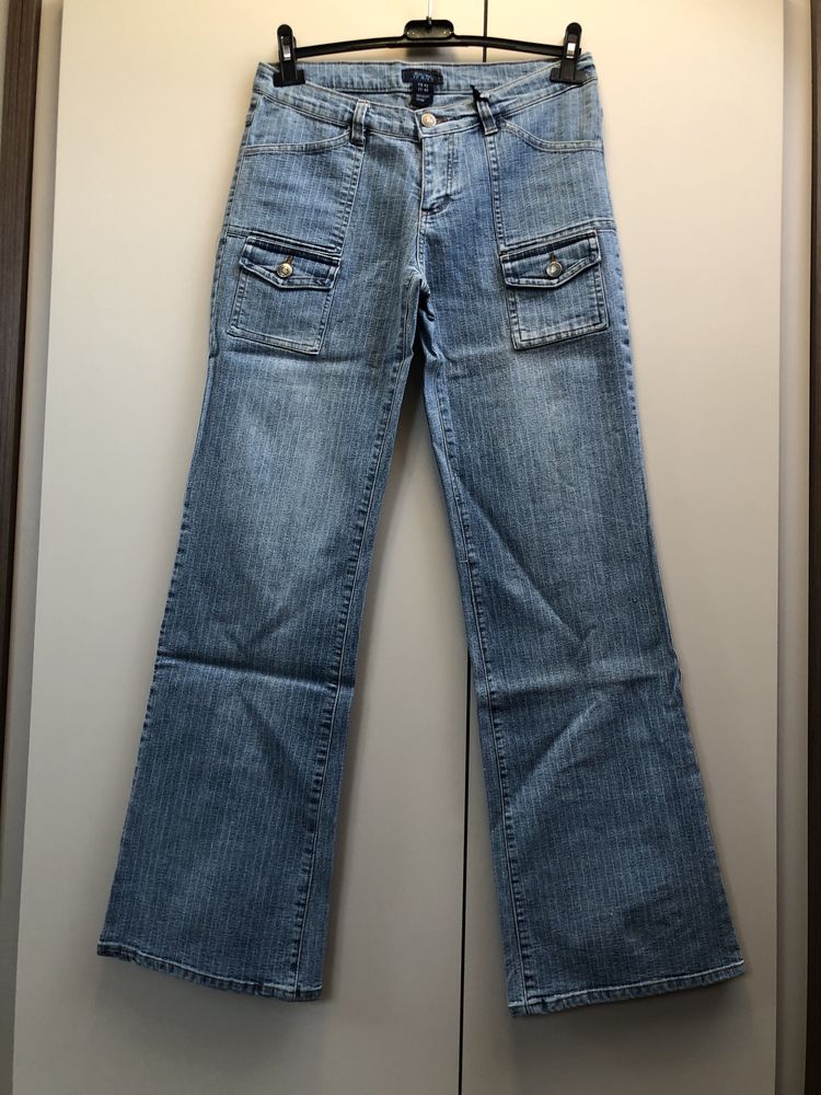 Nowe z metką spodnie cargo jeansy dzwony 2000s y2k vintage kieszenie