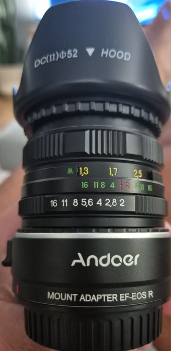 Helios 44M-4 58mm f/2 + adapter Andoer EF-EOS R (Canon R50, R10, RP, R