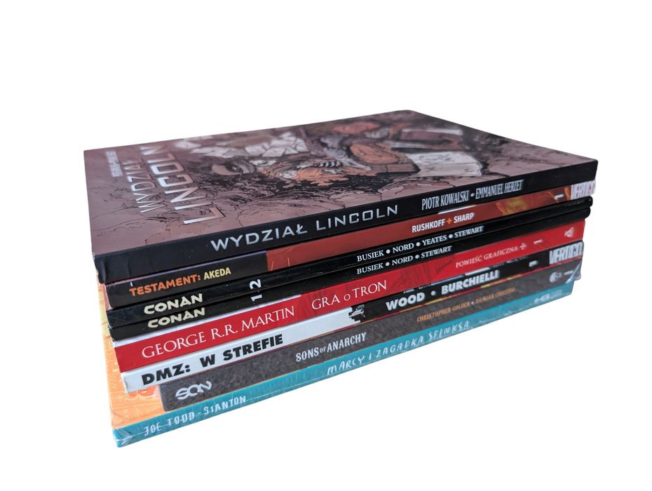 Zestaw komiksów 8 tomów. Polskie wydania, gra o tron, synowie anarchii