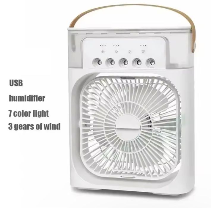 Вентилятор с паром распылителем от usb 3 в 1 с подсветкой RGB