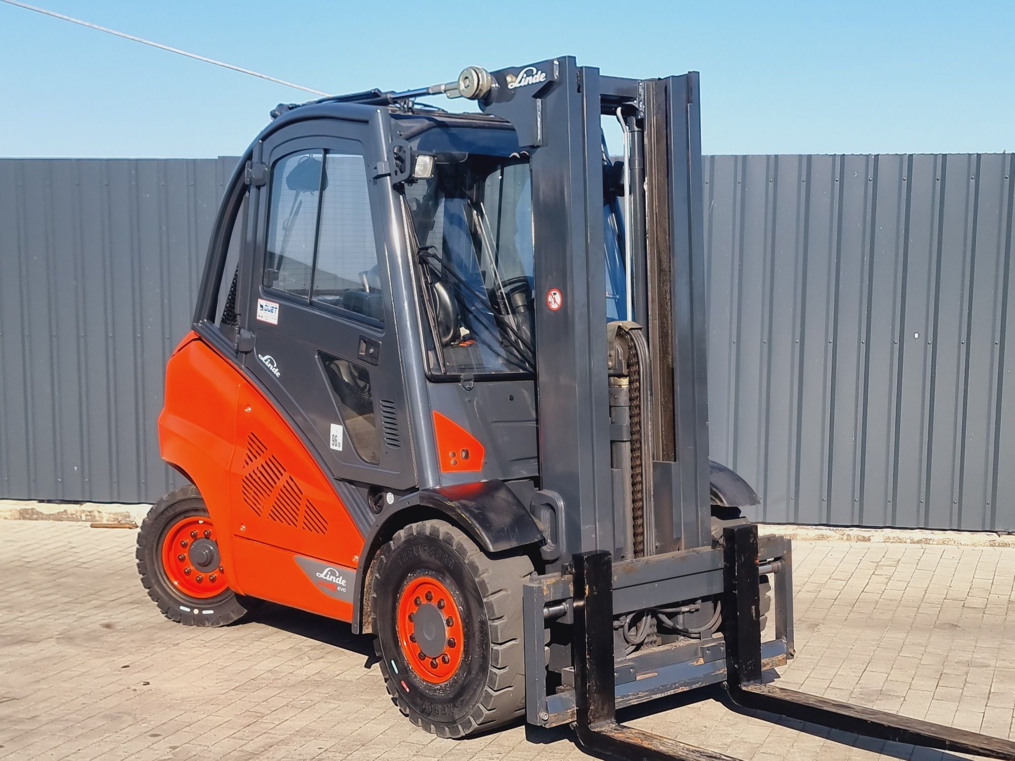 Wózek widłowy Linde H45d - 17r * triplex 4.5m*wolny skok *pełna kabina