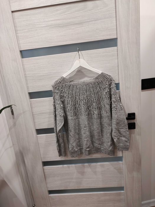 Sweter zimowy szary damski XS/S/m mohito