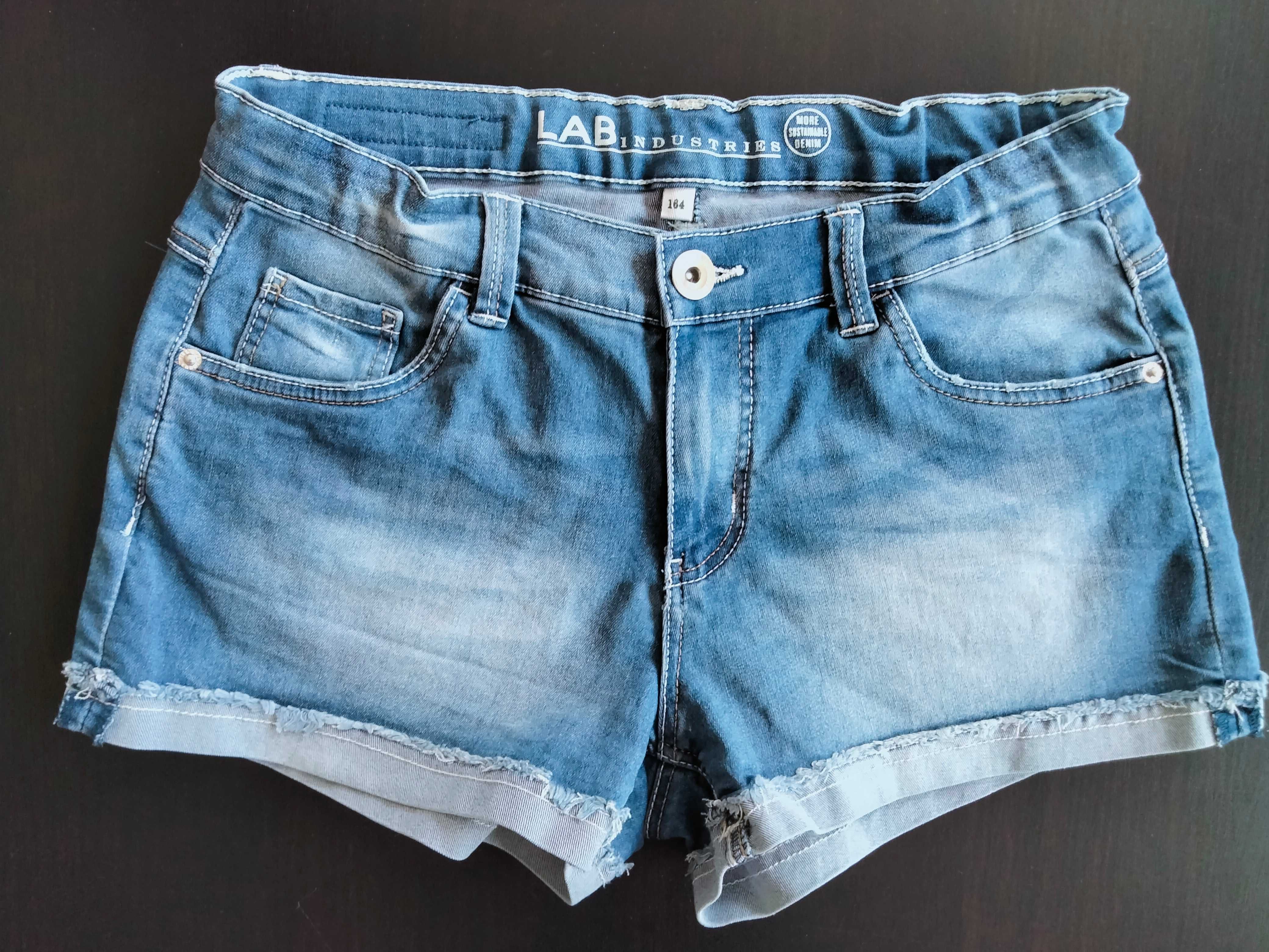 Nowe krótkie spodenki jeansowe dziewczynka rozm. 164