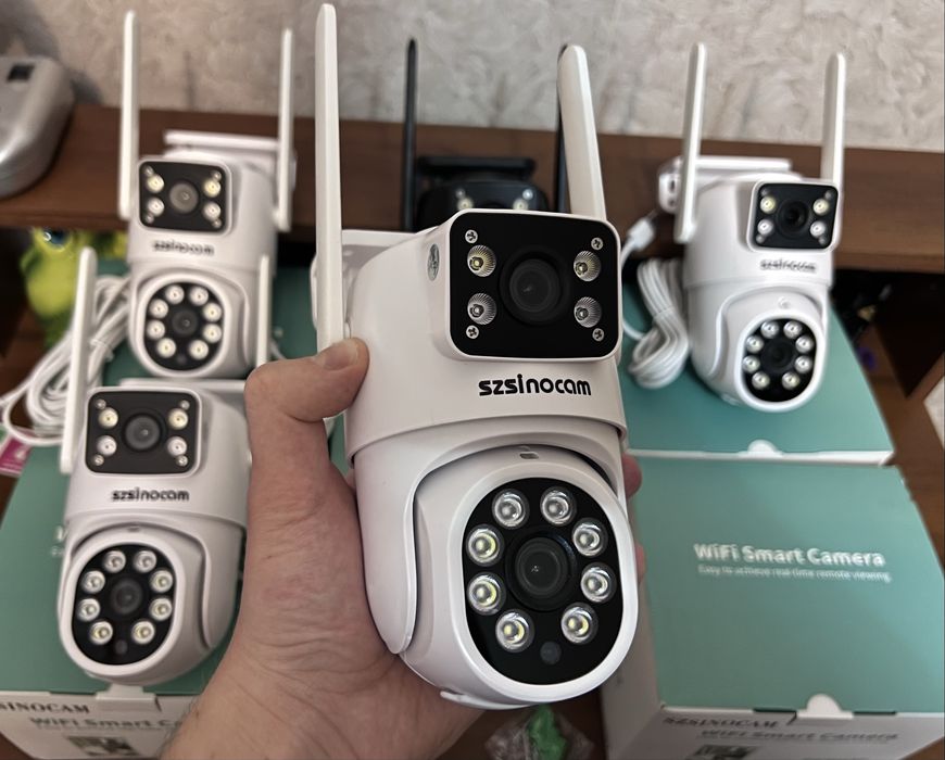 Вулична подвійна IP66 12мп Wi-Fi камера відеоспостереження szsinocam